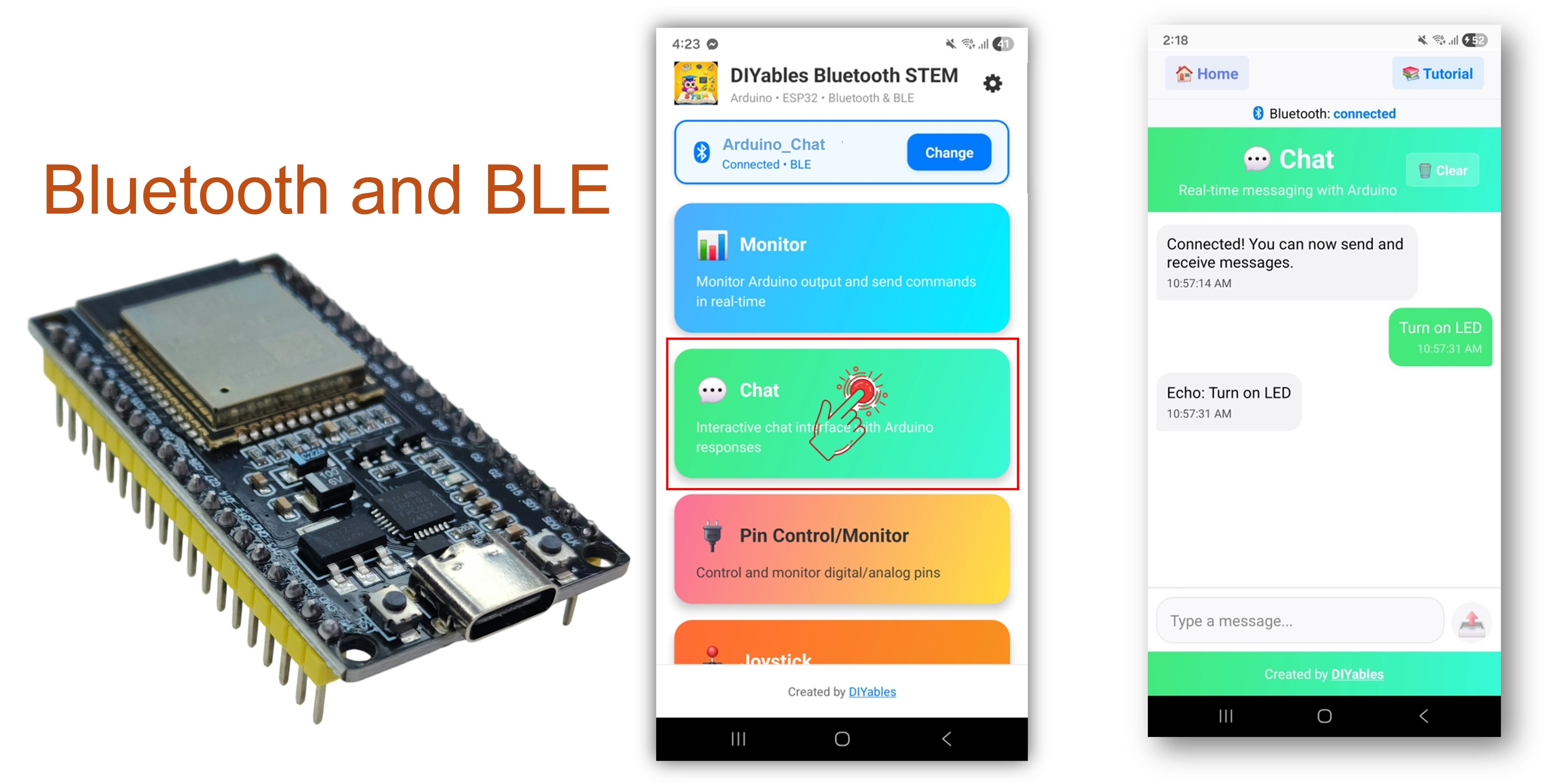 ESP32 Bluetooth Chat Example - Two-Way Messaging Interface Tutorial