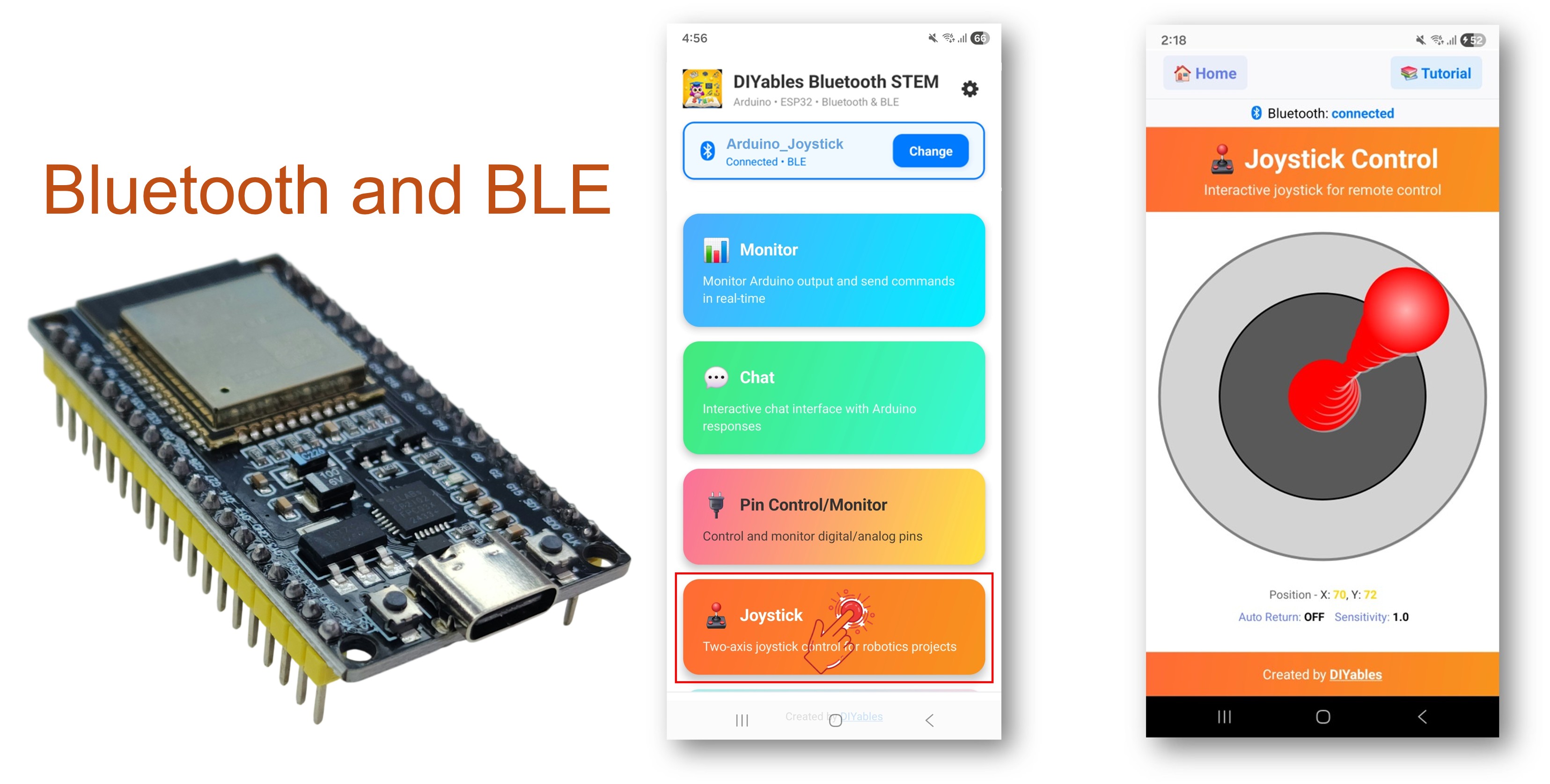ESP32 Bluetooth Joystick Example - Interactive 2D Control Interface Tutorial