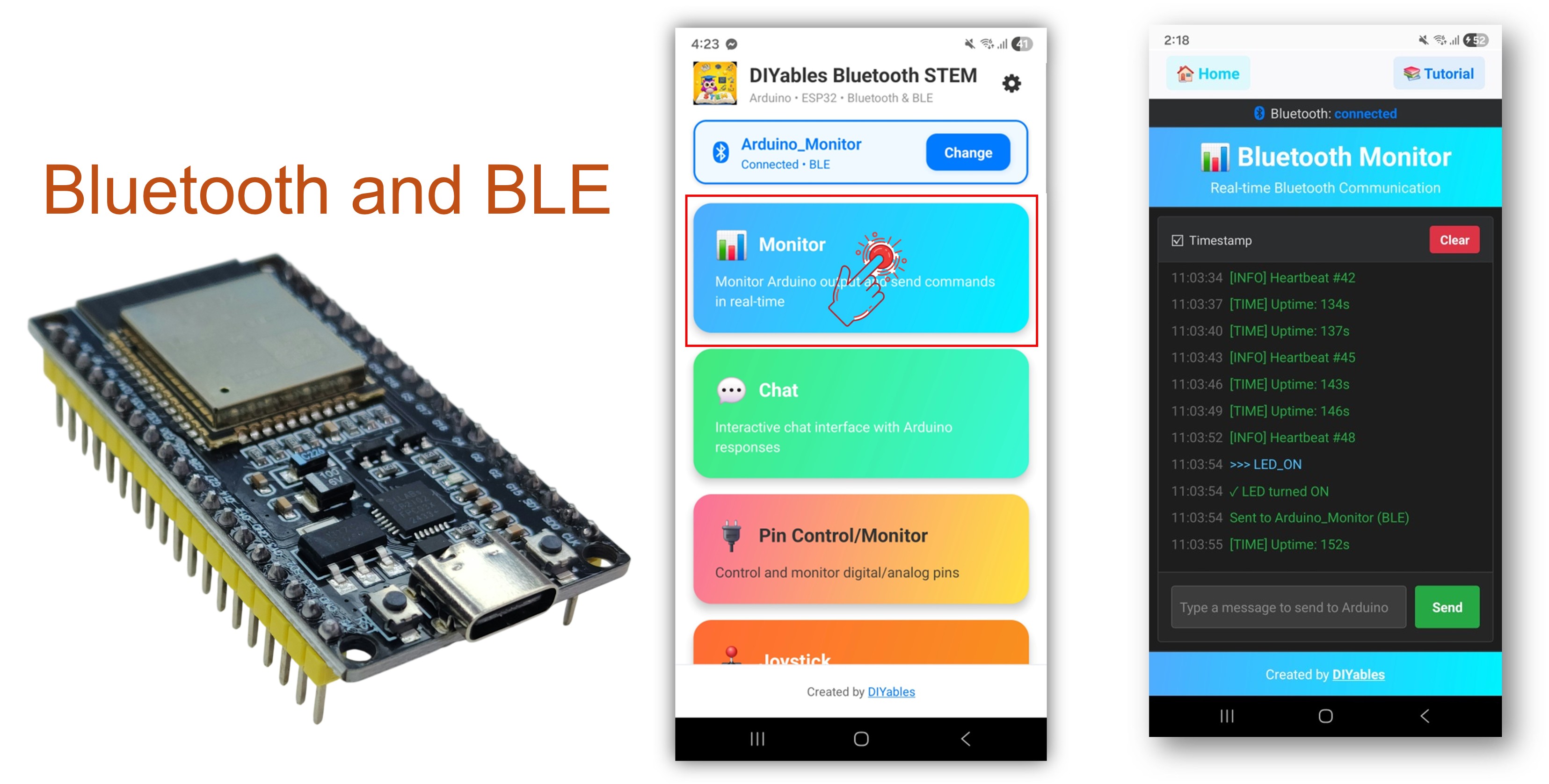 ESP32 Bluetooth Monitor Example - Real-Time Serial Monitor Interface Tutorial
