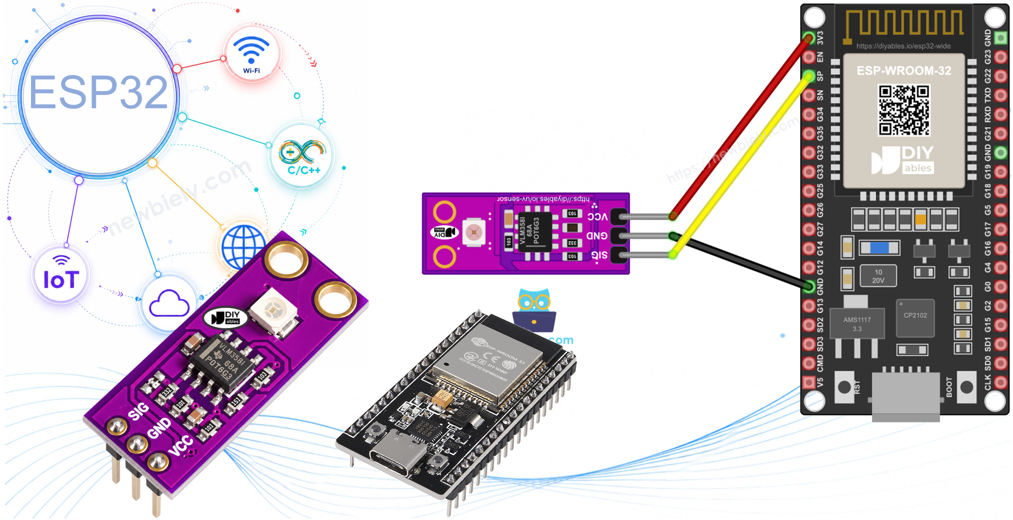 ESP32 GUVA-S12SD UV sensor