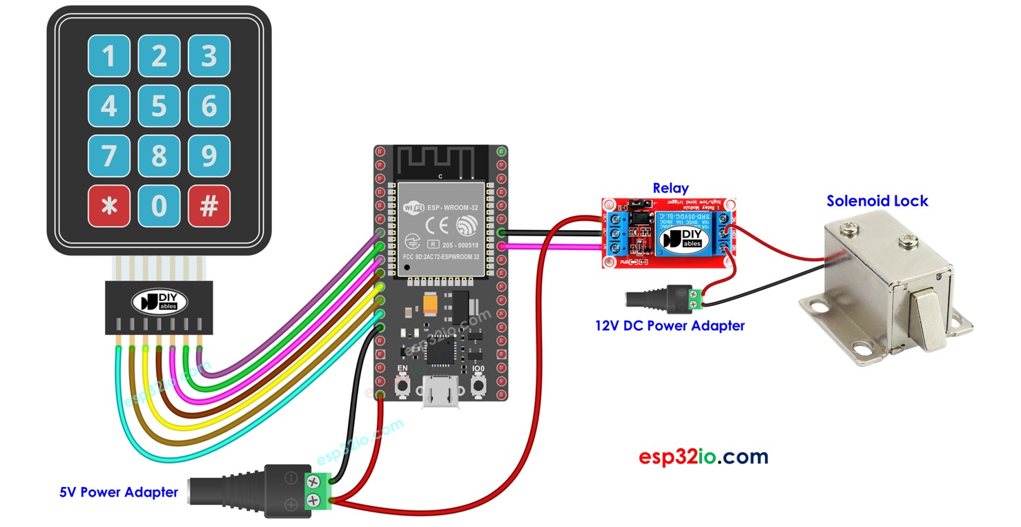 ESP32 - Keypad - Solenoid Lock | ESP32 Tutorial