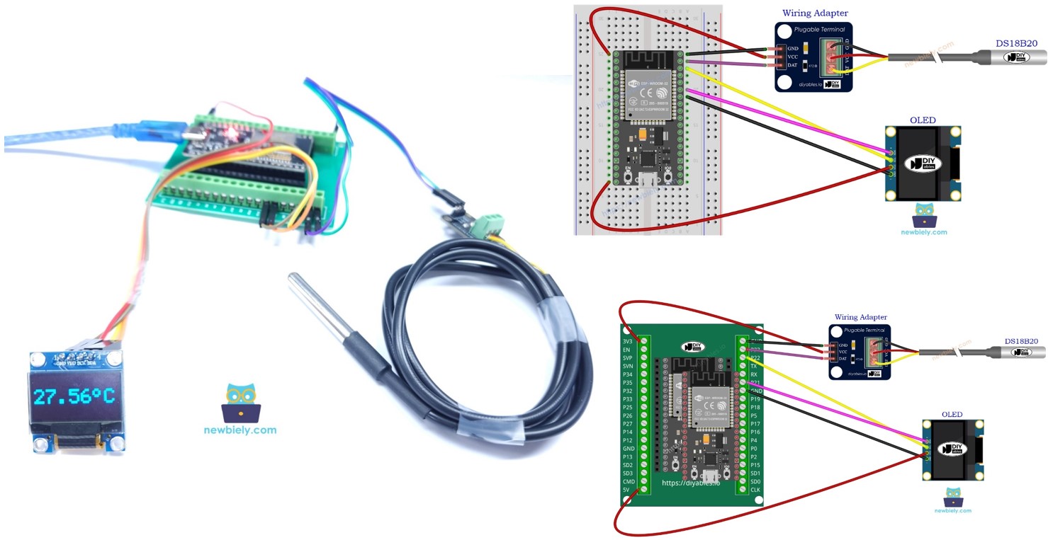 ESP32 Temperature Sensor OLED