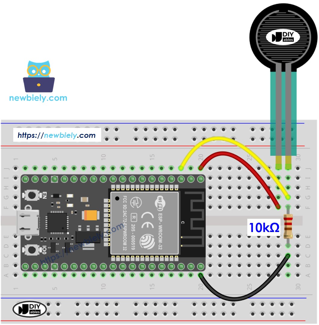 ESP32 Force Sensor Wiring Diagram