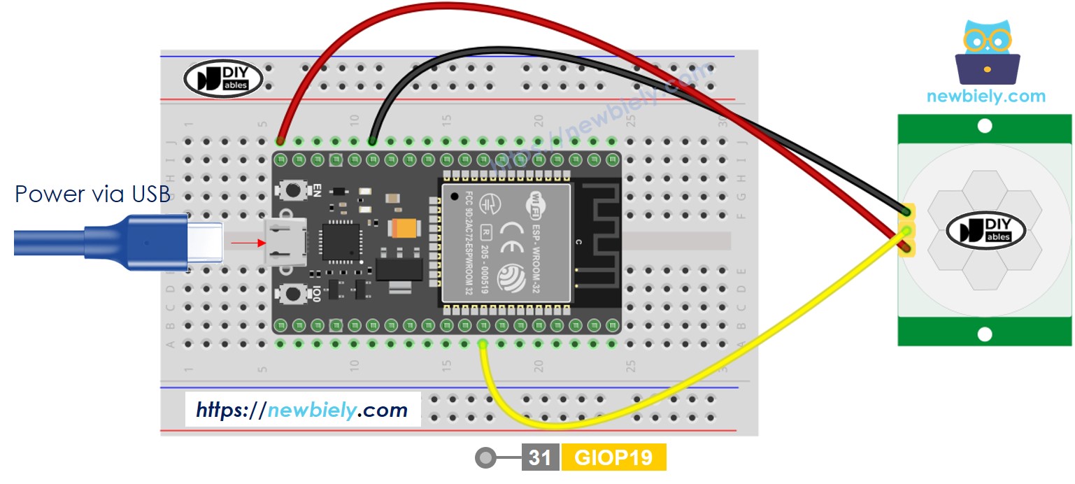 ESP32 Motion Sensor Wiring Diagram