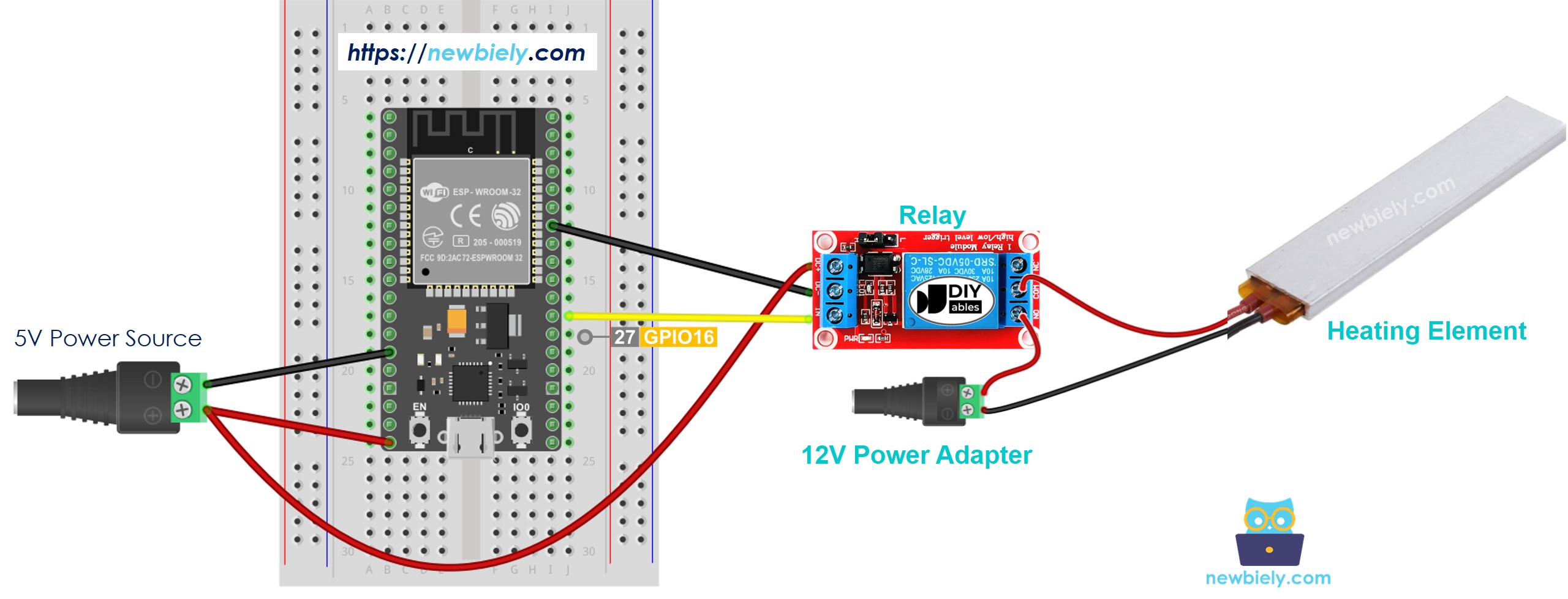 ESP32 Heating Element Wiring Diagram