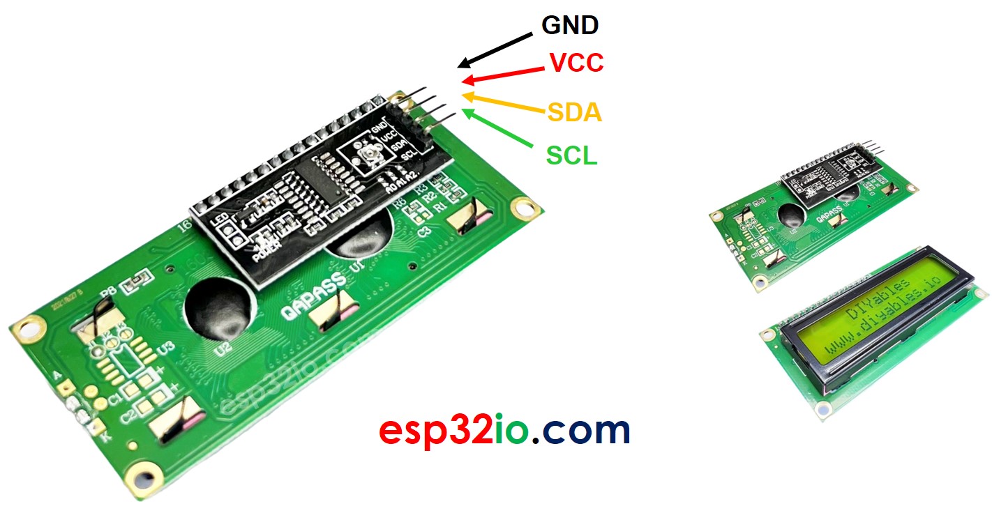 LCD I2C Pinout