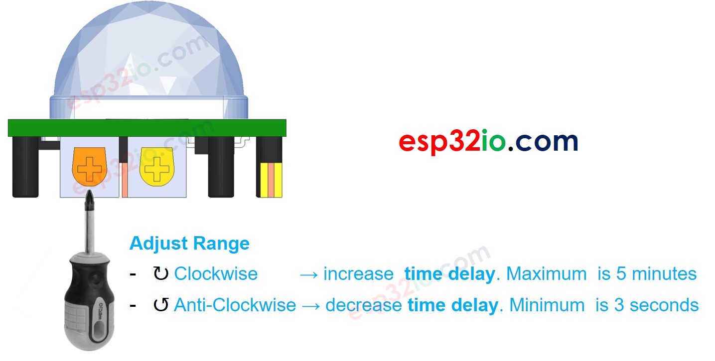 motion sensor adjust time delay