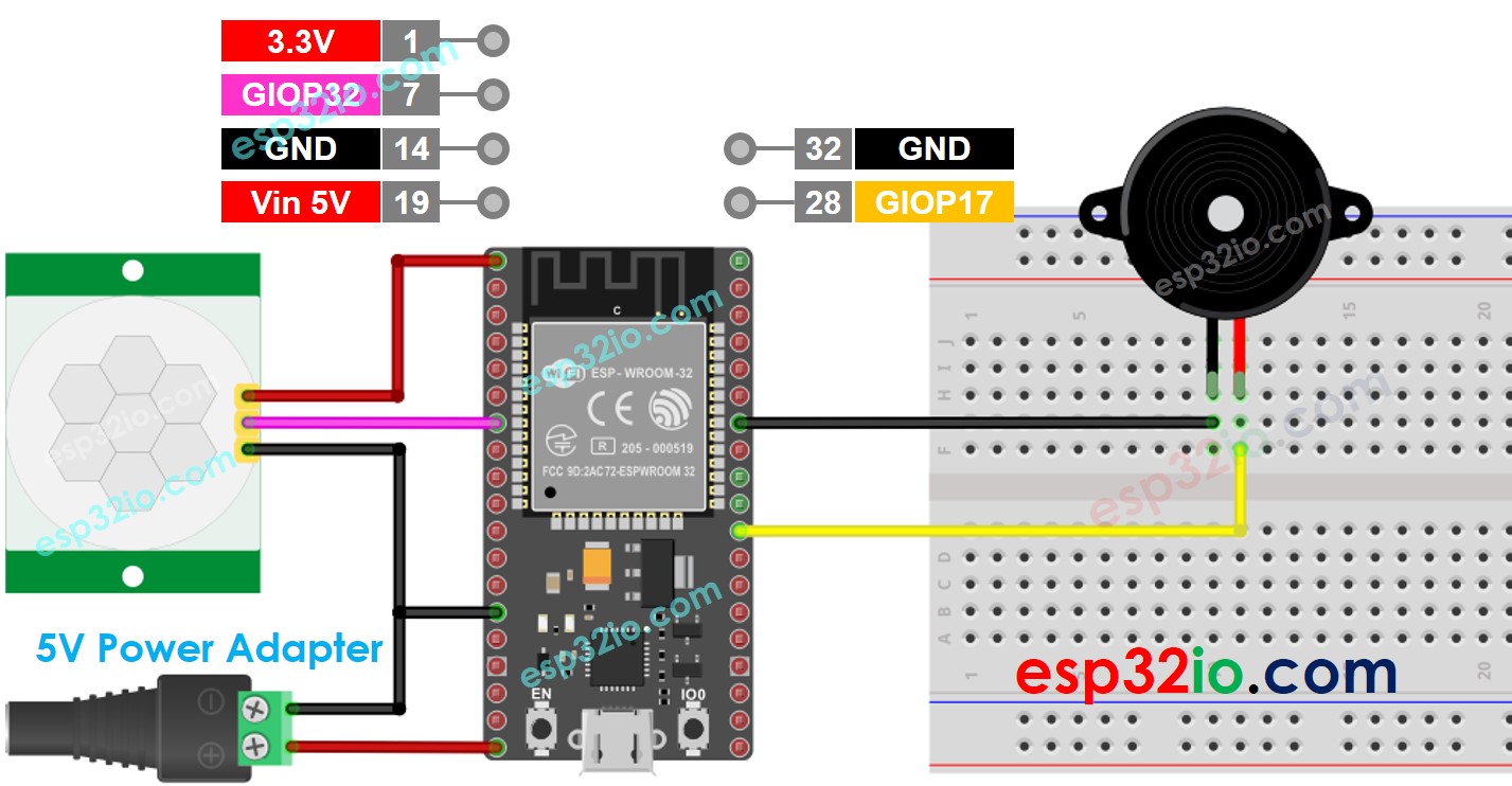 Warning buzzer 8 pin