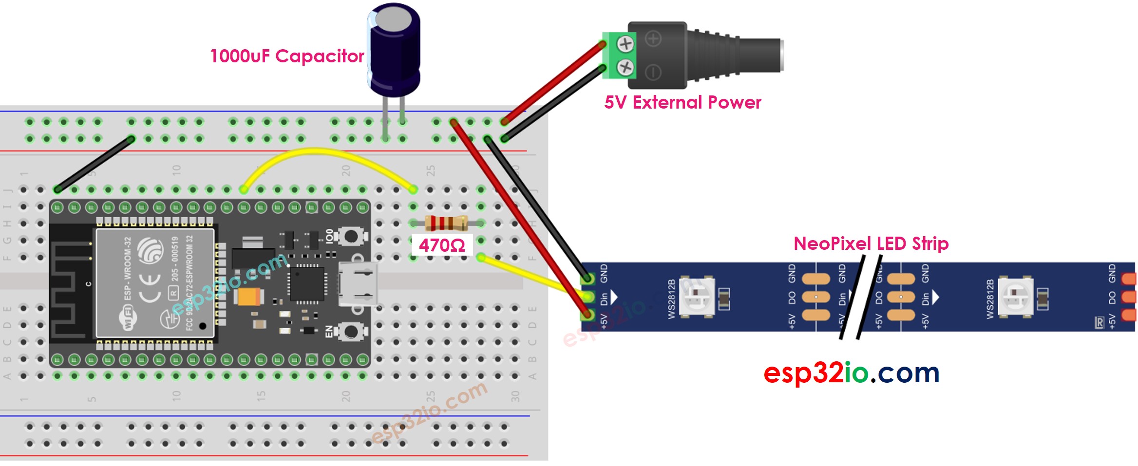 Esp32 Neopixel Led Strip Esp32 Tutorial 3631