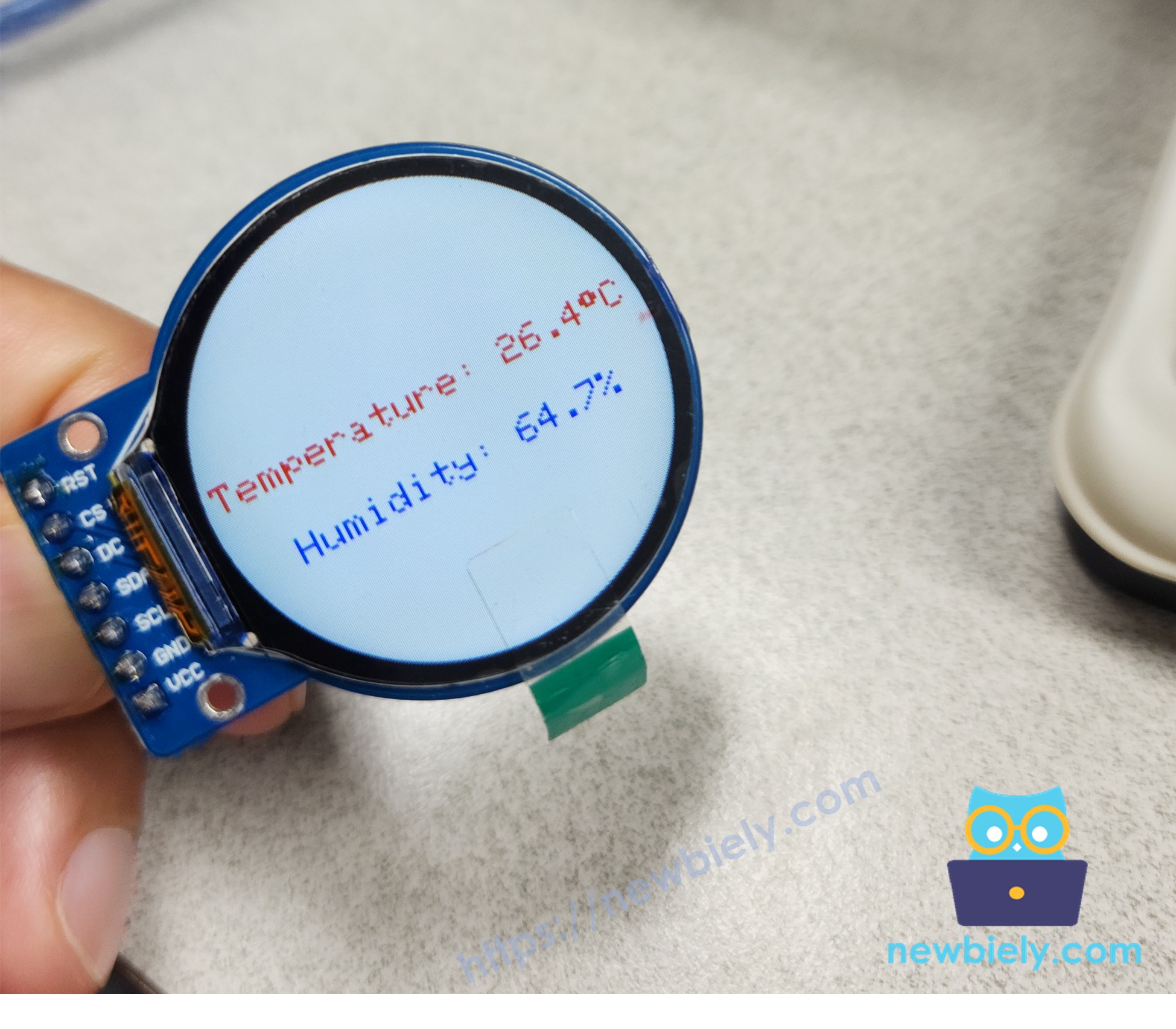 ESP32 Round Circular TFT LCD Display Screen show text and number