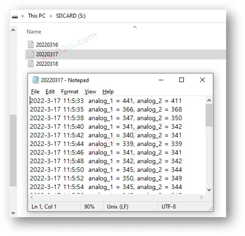 ESP32 log to Micro SD Card multiple files
