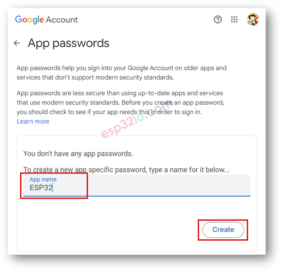 Google App Passwords