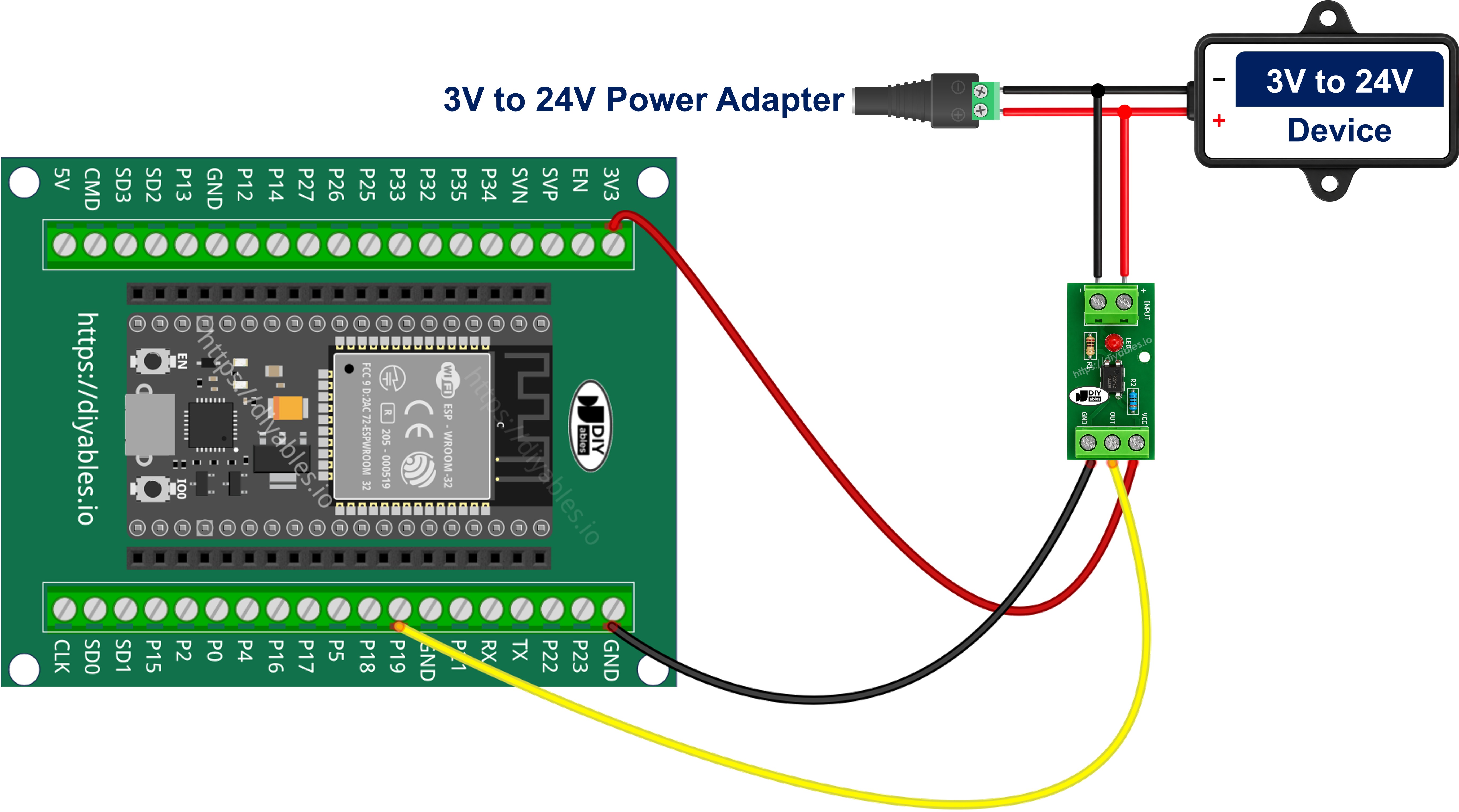 How to connect ESP32 and PC817 optocoupler module