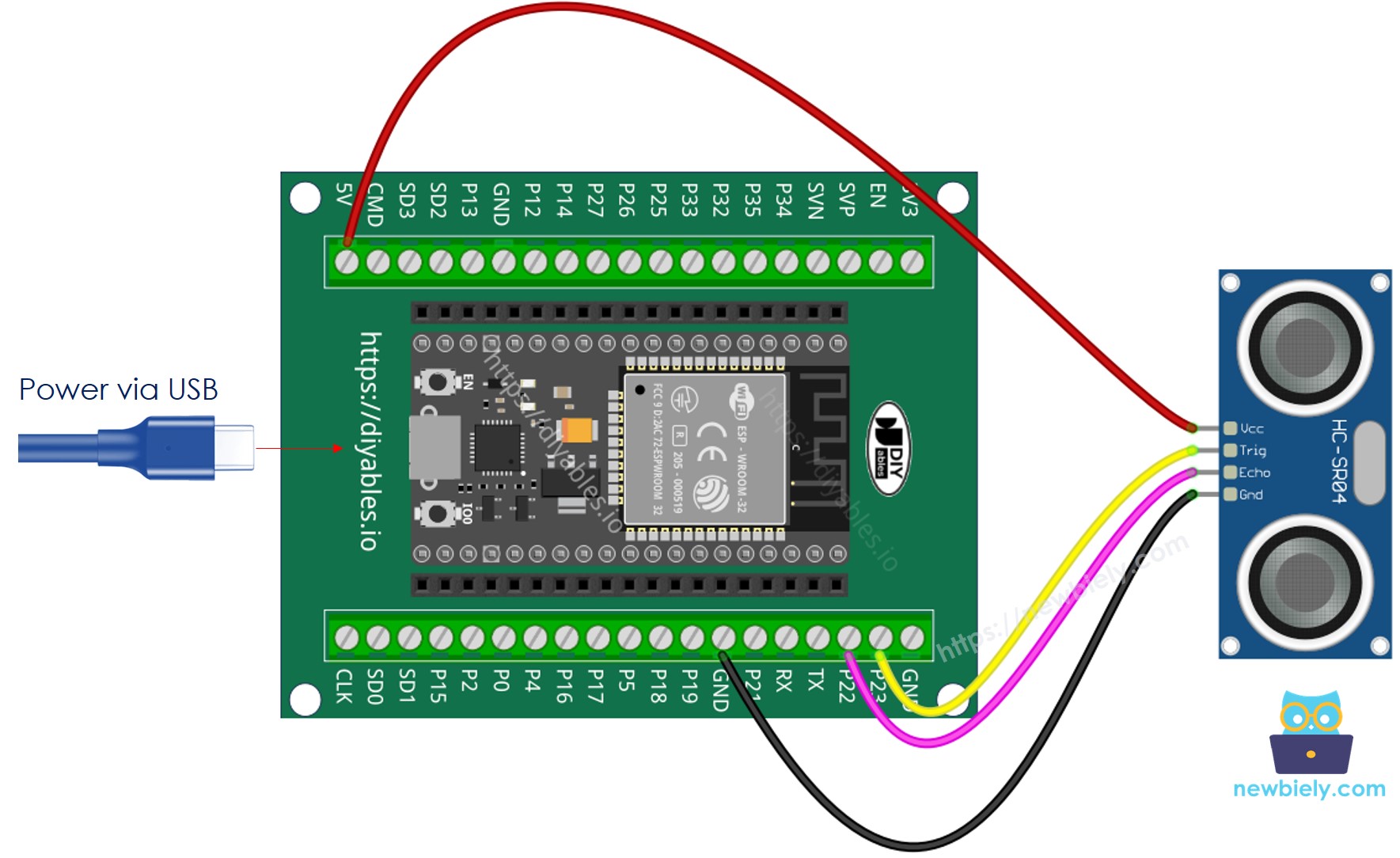 How to connect ESP32 and ultrasonic sensor