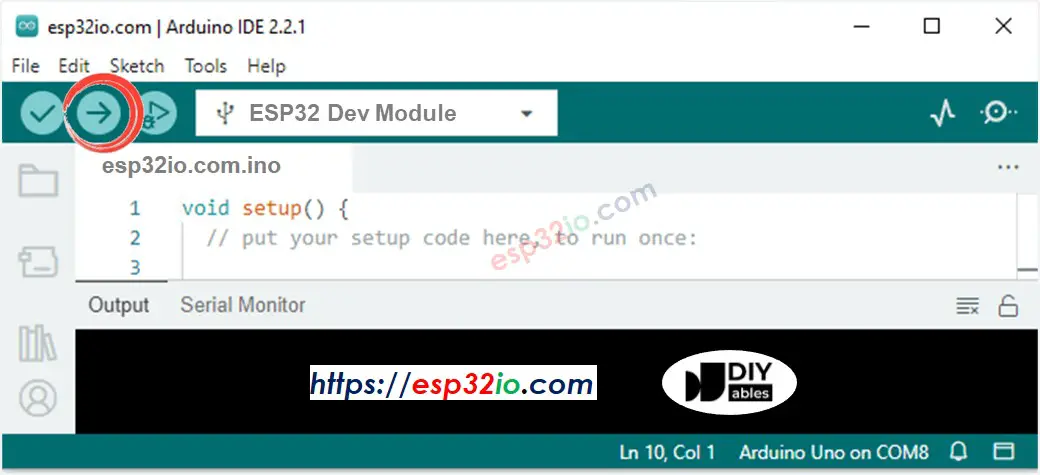 How to upload ESP32 code on Arduino IDE