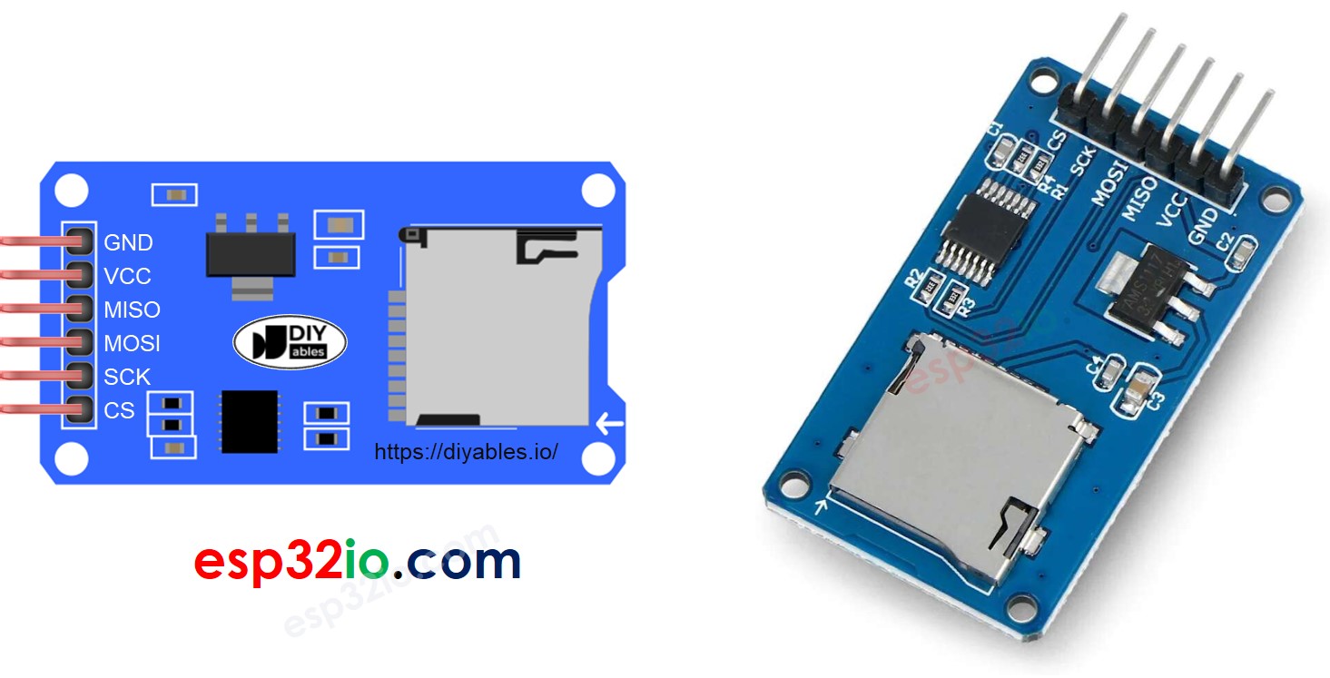 Micro SD Card Module Pinout