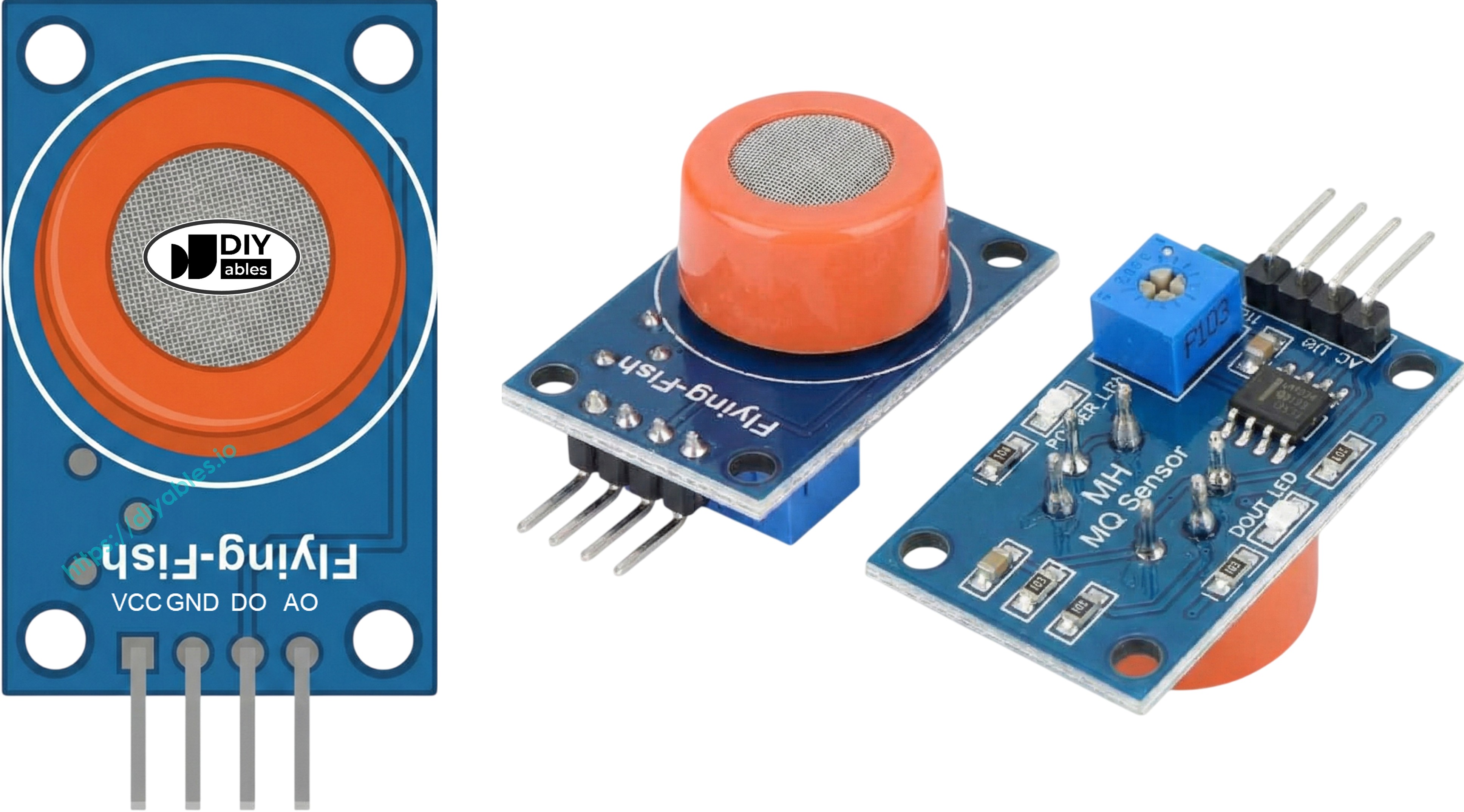 MQ3 alcohol sensor module pinout diagram