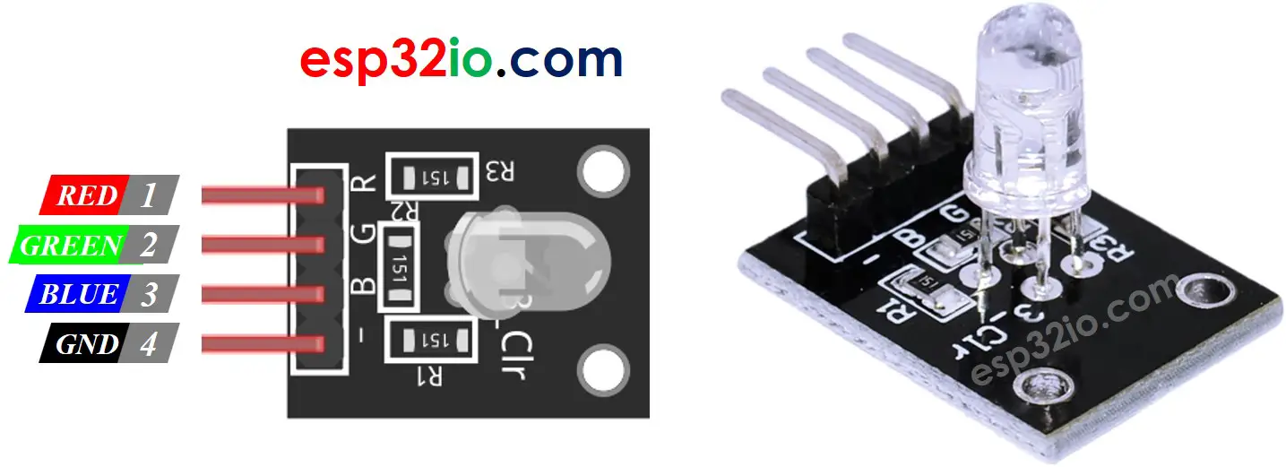 RGB LED Module Pinout